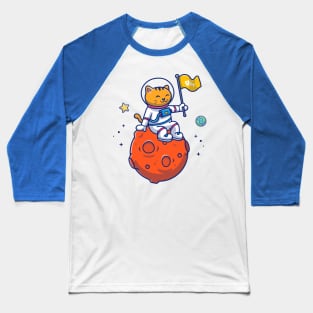 Astronaut Cat Baseball T-Shirt